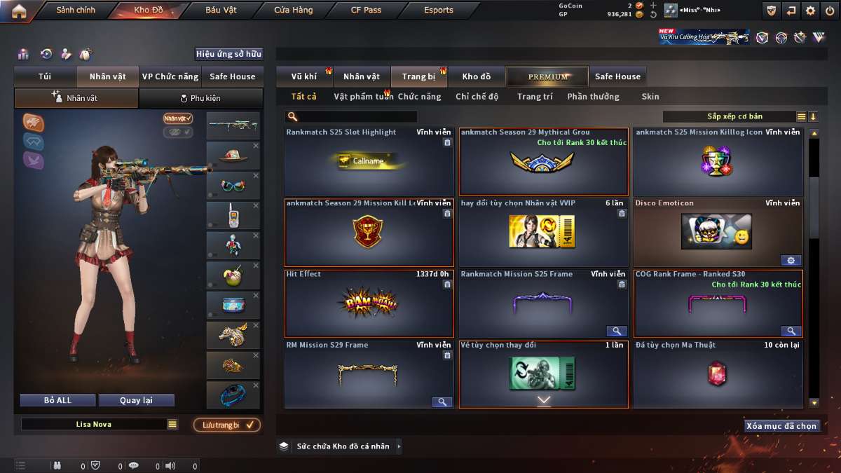 shop acc cf uy tin gia re